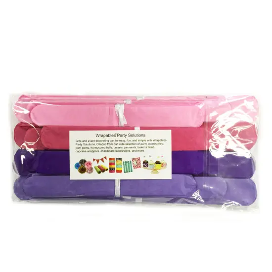 Wrapables Set of 12 Tissue Pom Pom Party Decorations for Weddings, Birthday Parties Baby Showers and Nursery Decor, Lavender/Bright Purple/Hot Pink/Pink {2}