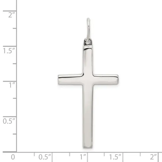 Sterling Silver Cross Pendant Jewerly 82.3mm x 38.3mm {2}