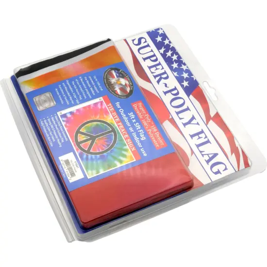 Peace Sign Flag with Grommets Black & White 3ft x 5ft {2}