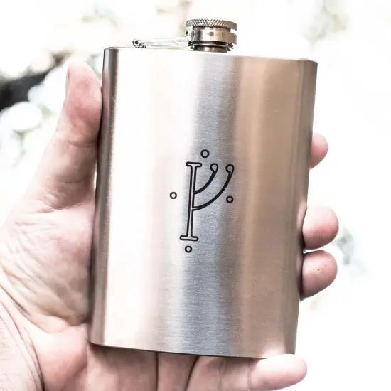 8oz G Rune Stainless Steel Flask {2}