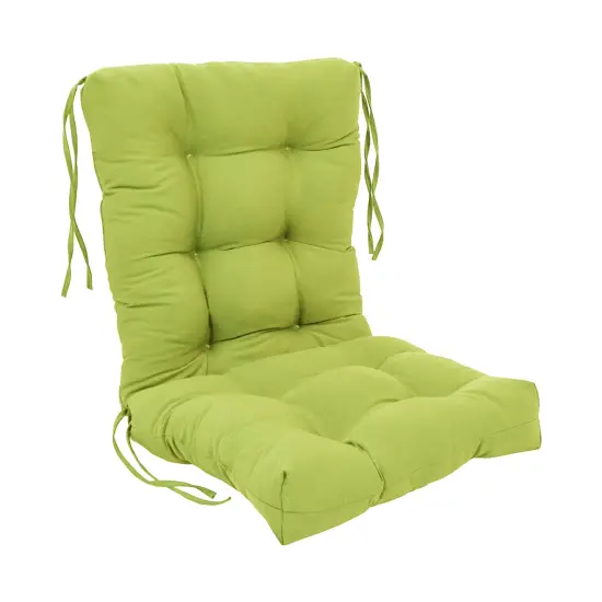 18-inch by 38-inch Solid Twill Tufted Chair Cushion Green-Color {1}
