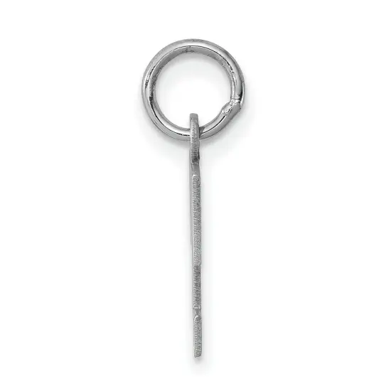 Sterling Silver Small Block Initial Letter T Charm Jewerly 16mm x 10mm {3}