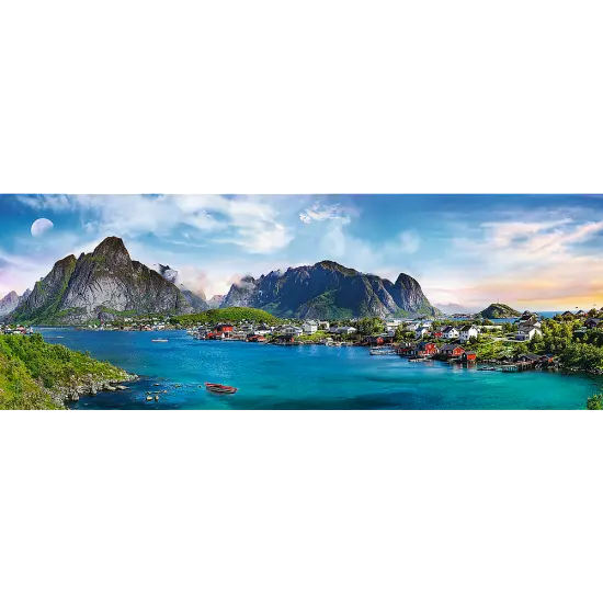 Panorama 500 Piece Jigsaw Puzzles, Lofoten Archipelago, Puzzle of Norway, Island and Mountain Puzzles, Adult Puzzles, Trefl 29500 {2}