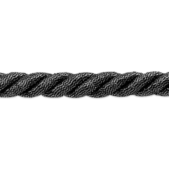 5 yards of Holly 3/8" Metallic Twisted Cord Trim | 5 yard cut Metallic Silver {2}
