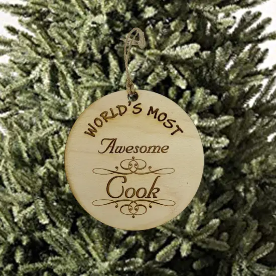 Worlds most Awesome Cook - Ornament {2}