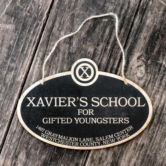 Xavier's School for Gifted Youngsters - Black Door Sign 6x9inches {2}