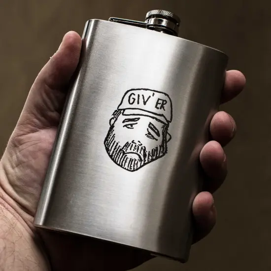 8oz Giver Stainless Steel Flask {3}