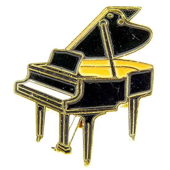 Grand Piano Black Pin 1" {1}