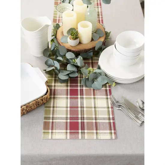 DII Homespun Plaid Table Runner 13x108 {6}