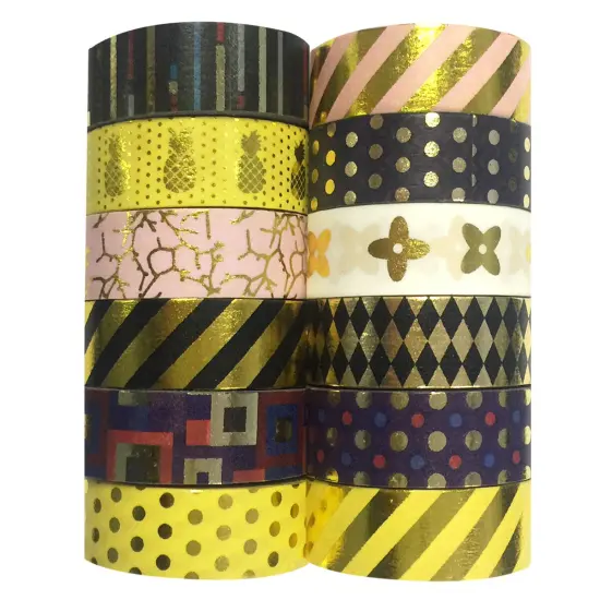 Wrapables Washi Tapes Decorative Masking Tapes, Set of 12, ADSET66 {2}