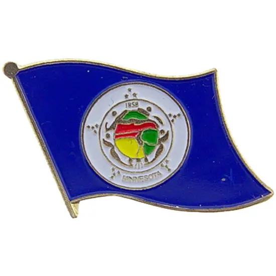 Minnesota Flag Pin 1" {1}