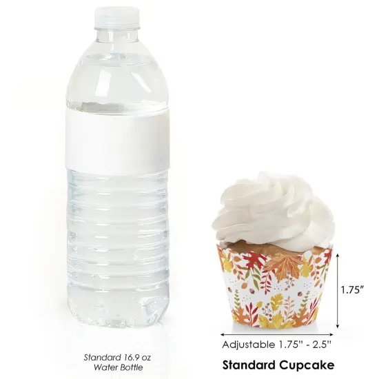 Big Dot of Happiness Fall Foliage - Autumn Leaves Party Decorations - Party Cupcake Wrappers - Set of 12 {6}