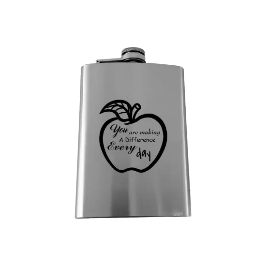 8oz You are Making a Difference Every Day Stainless Steel Flask {1}
