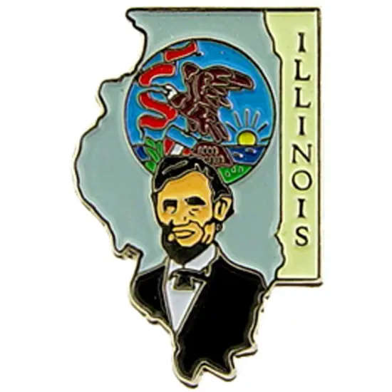 Illinois Map Pin 1" {1}