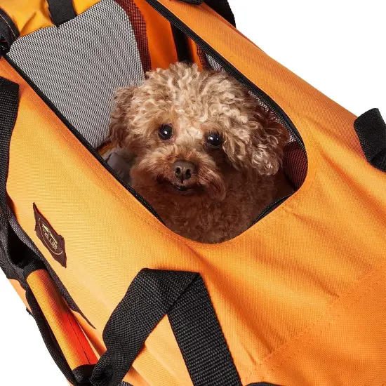 Pet Life Folding Zippered 360&deg; Vista View House Pet Crate Orange-L {3}