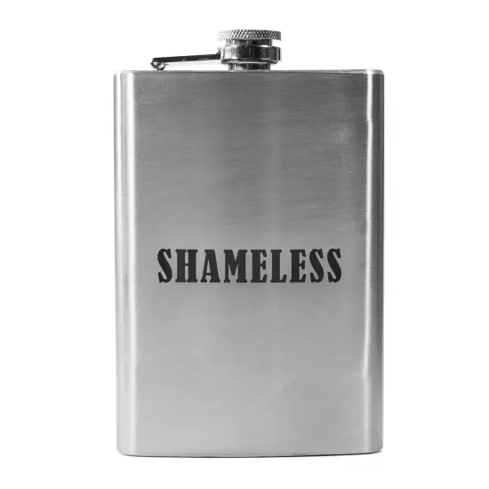 8oz Shameless Stainless Steel Flask {1}