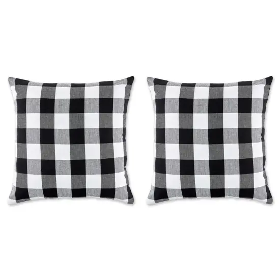 DII Black/White Buffalo Check Pillow Cover 20x20 Set/2 {1}