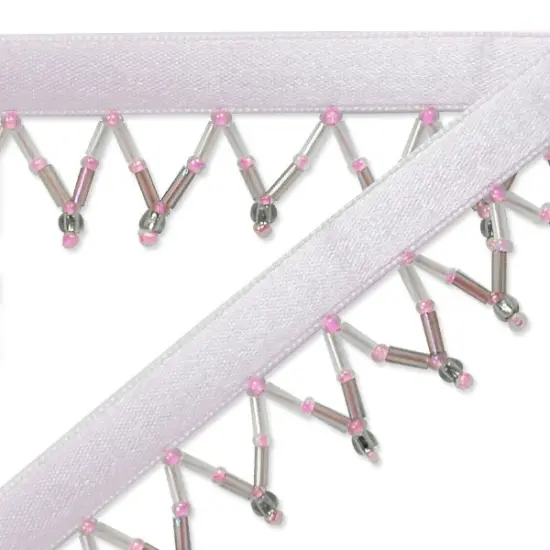 5 Yards of Lucy Beaded Fringe Trim - ! inch widthx 18 inches length Lavender {3}