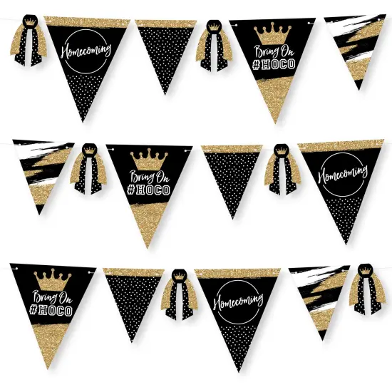 Big Dot of Happiness HOCO Dance - DIY Homecoming Pennant Garland Decoration - Triangle Banner - 30 Pieces {1}