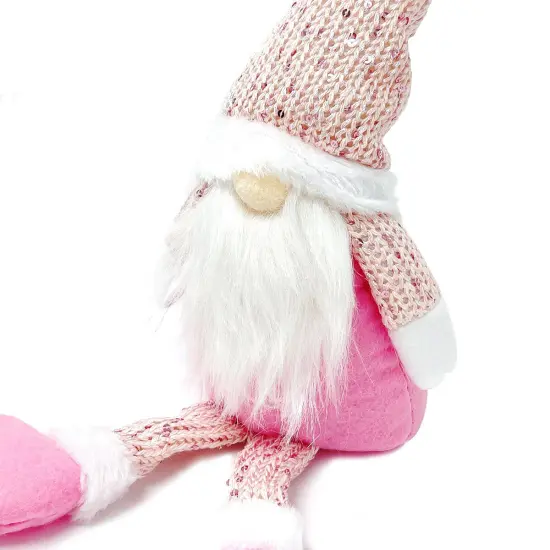 Wrapables Pink & White Sitting Gnome Dolls for Tabletop and Holiday Decorations (Set of 2) {2}