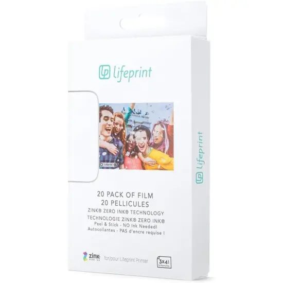 Lifeprint Zink Photo Paper 3 x 4.5" for the Lifeprint Augmented Reality Video and Photo Printer {2}