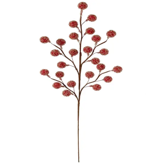 20" LARGE BEADED BERRY SPRAY RED - 24 Pieces {1}