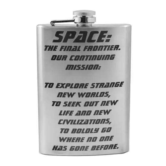 8oz Captain's Oath Stainless Steel Flask {1}
