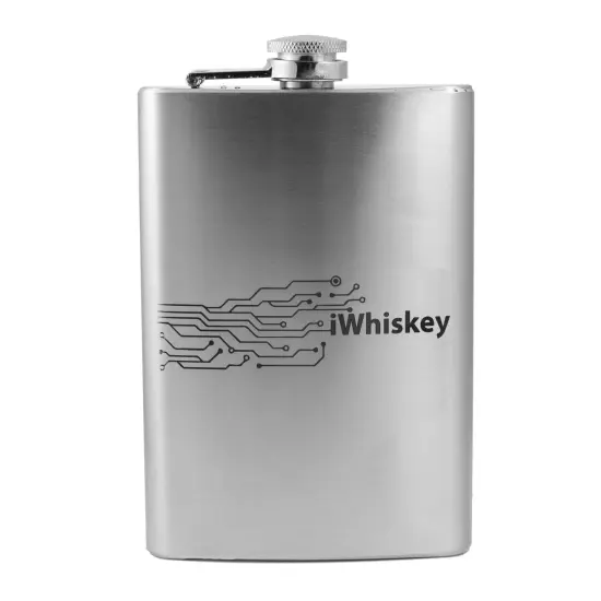 8oz iWhiskey Stainless Steel Flask {1}
