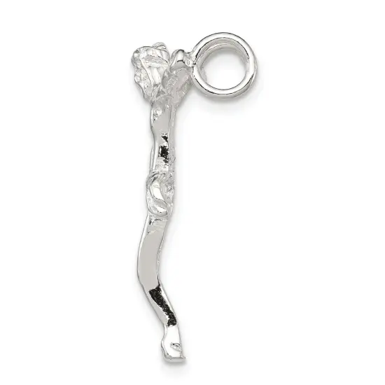 Sterling Silver Crucifix Charm Religious Jewelry 30mm x 21mm {4}