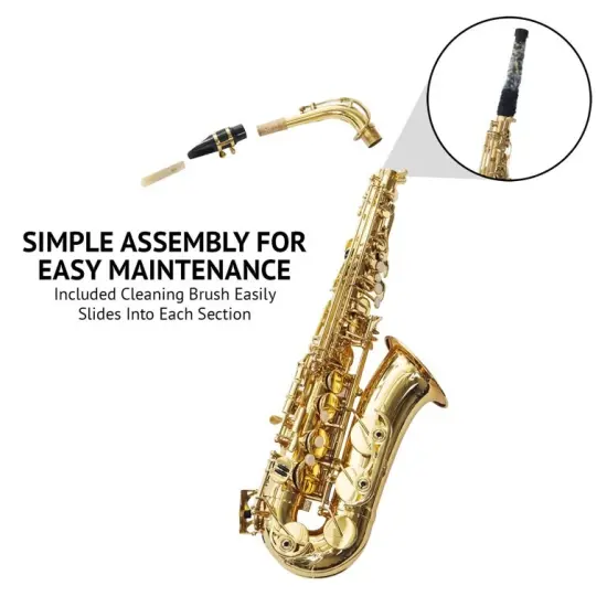 LyxJam Alto Saxophone, E Flat Brass Alto Sax Beginners Kit Antique Bronze {12}