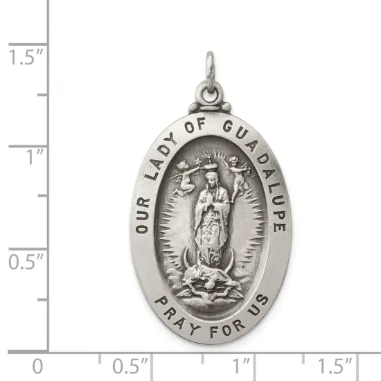 Sterling Silver Our Lady of Guadalpue Medal {2}