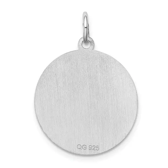 Sterling Silver Weimaraner Disc Charm Pendant Jewelry 26mm x 19mm {3}