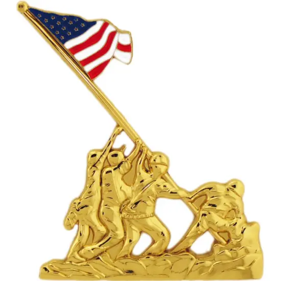 U.S.M.C. Iwo Jima Flag Raising Pin 2" {1}