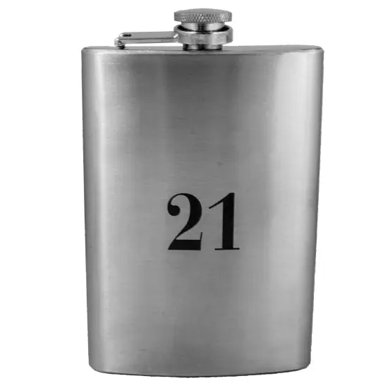 8oz 21 Flask Stainless Steel {1}