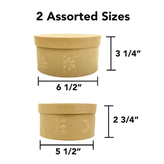 Value Pack of 3 Round Box with Embossed Snowman - 2 pc. Set {2}