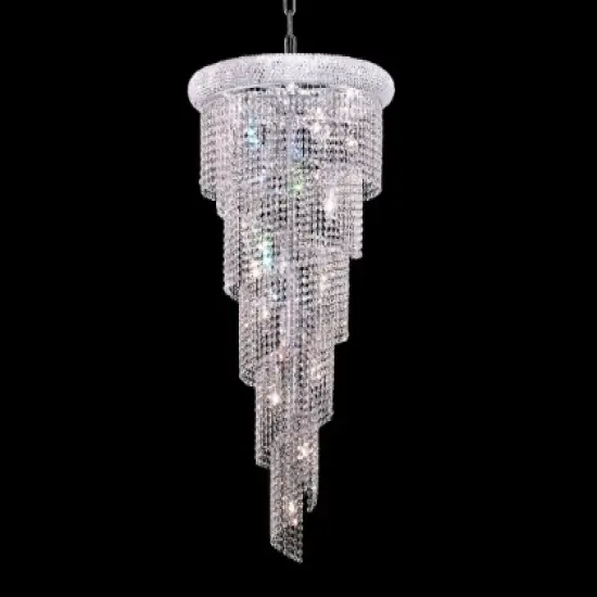 Aurora Spiral Collection Pendant Chrome Finish 18Lt {2}