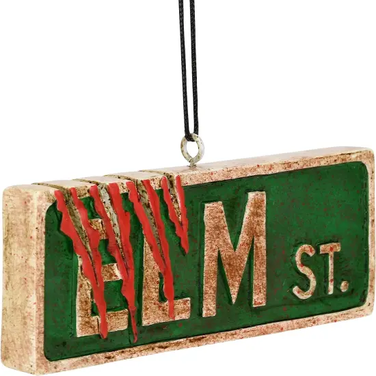Tree Buddees Elm St. Street Sign Halloween Ornament Creepy Decoration {2}