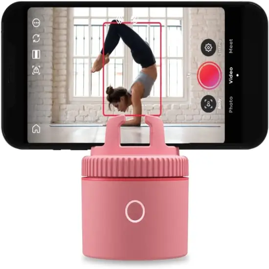Pivo Pod Lite Auto Face Tracking Phone Holder, 360&deg; Rotation, Handsfree Video Recording - Pink {1}