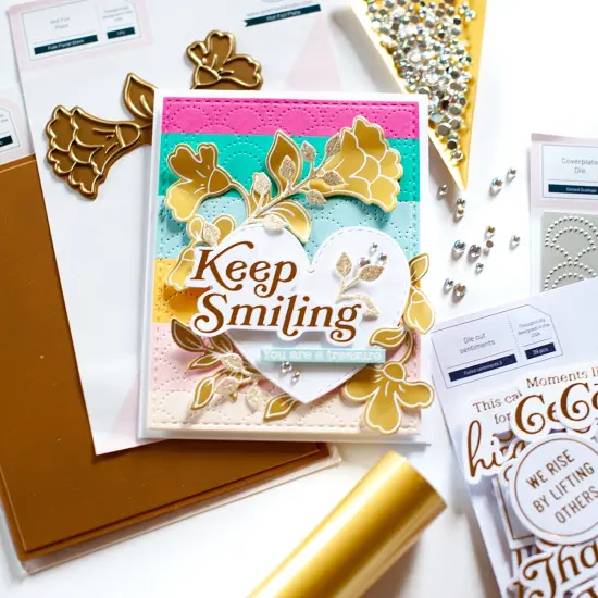 Pinkfresh Studio Hot Foil Plate-Folk Floral Stem {2}