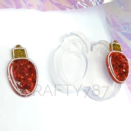 Christmas Light Bulb Dangle Earring Mold(C3) {2}
