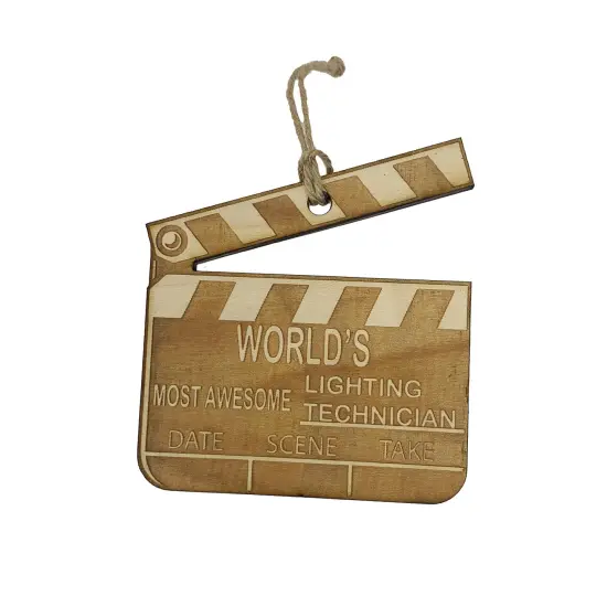 Worlds most awesome Lighting Technician - Ornament Raw Wood {1}