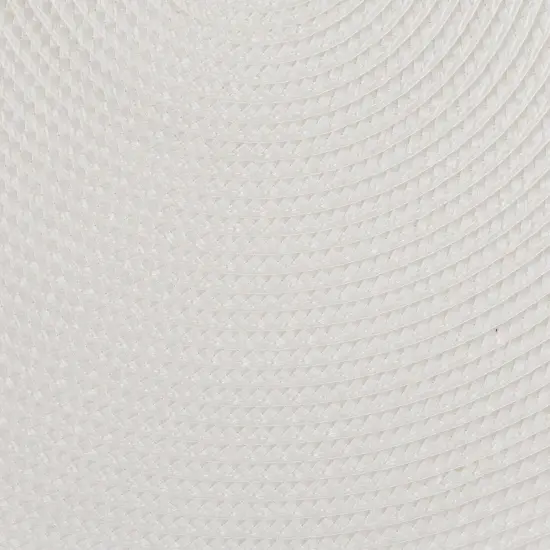 WHITE ROUND PP WOVEN PLACEMAT SET/6 {2}