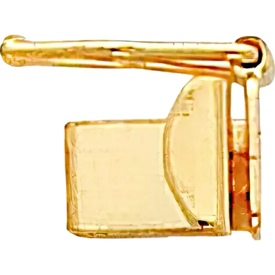 18K Gold Box Clasp Replacement Tongue 7.7x4mm {1}
