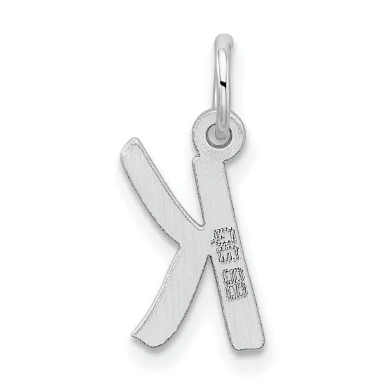 Sterling Silver Small Initial Letter K Charm Pendant Jewerly 19mm x 8mm {3}