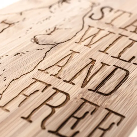 Stay Wild and Free - Bear - Cutting Board {2}