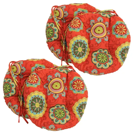16-inch Outdoor Spun Polyester Tufted Chair Cushion (Set of 4) - Farrington Terrace {1}