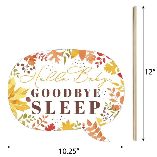 Big Dot of Happiness Funny Fall Foliage Baby - Autumn Leaves Baby Shower Photo Booth Props Kit - 10 Piece {6}