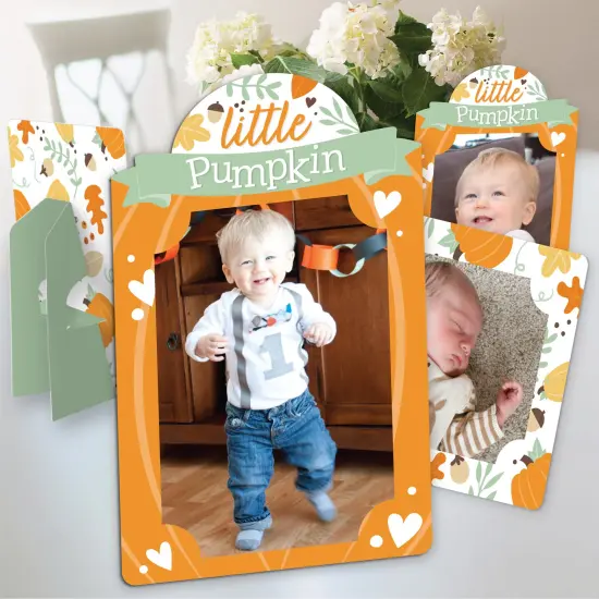 Big Dot of Happiness Little Pumpkin - Fall Birthday Party or Baby Shower 4x6 Picture Display - Paper Photo Frames - Set of 12 {1}