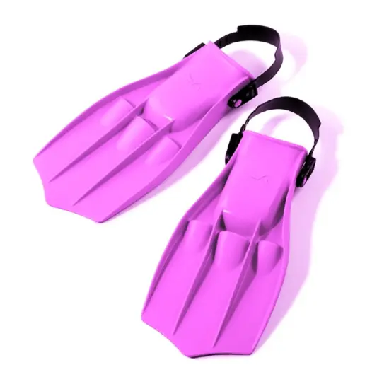 Swim Central Florescent Pink Dolphin Recreational Children's Swim Fins 11.25" - Medium {1}
