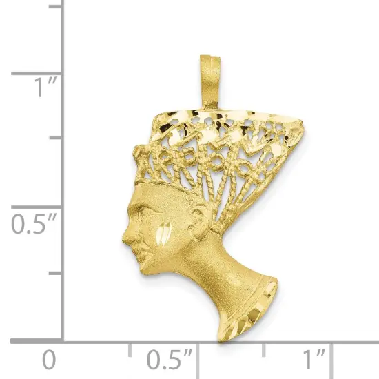 10K Yellow Gold Queen Nefertiti Charm FindingKing {3}